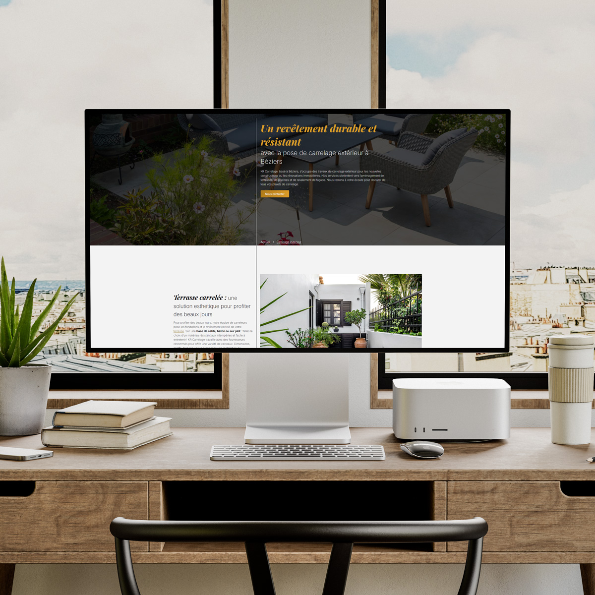iMac sur le site de Kr Carrelage